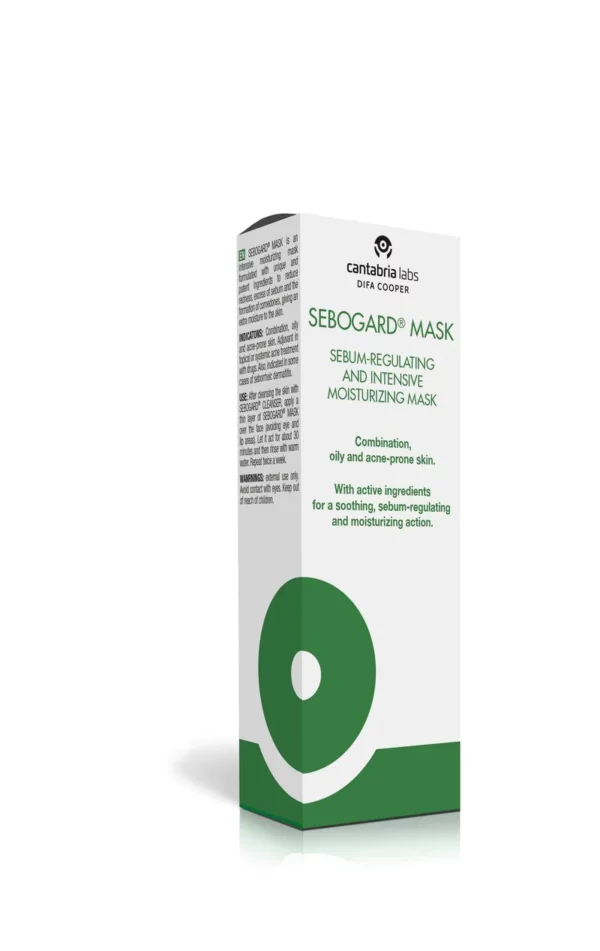 An intensive moisturizing mask formulated with the unique and patented molecule RTF-1® that reduces redness, excess of sebum and the formation of comedones, giving an extra moisture to the skin. Mode of use: Use it once or twice a week after cleansing the face with Sebogard Cleanser. Put a thin layer of it on the face and leave it for half an hour, then wash it with lukewarm water. The eye area should be avoided.